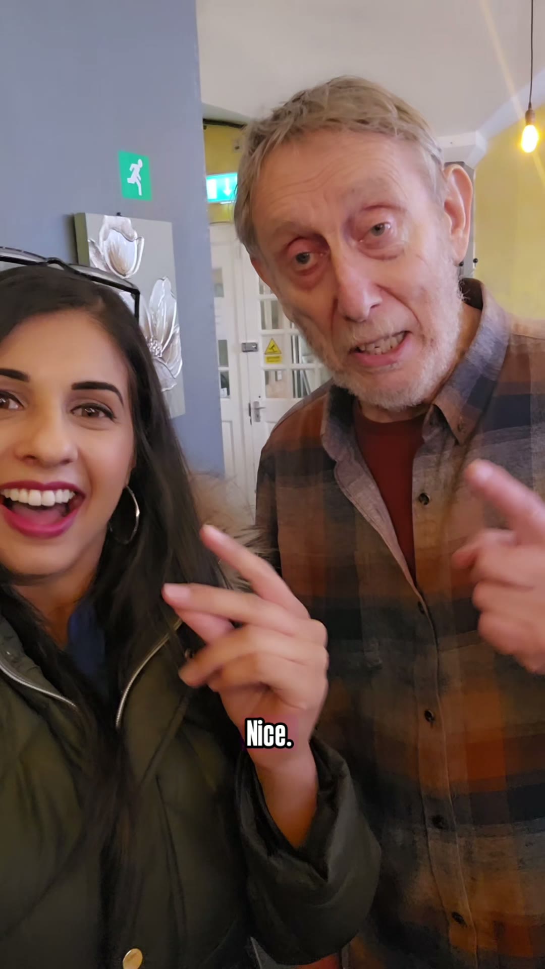 Saira Shah with Michael Rosen